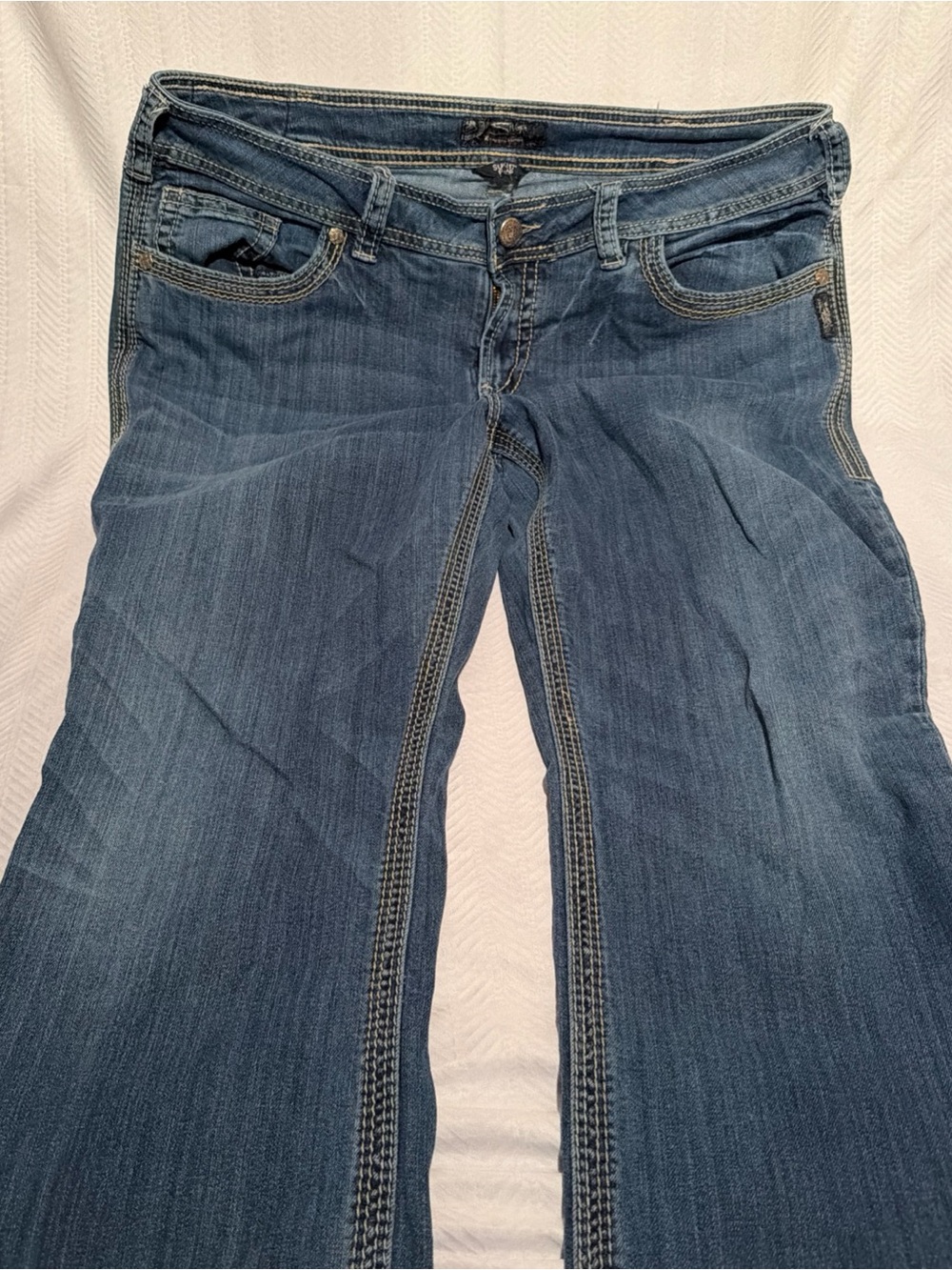 Silver Jeans Co Suki 17" Flap Women’s Jeans - Med Blue Denim Size 18 x 31 L